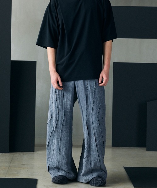 MAISON SPECIAL（メゾンスペシャル）の「《UNISEX》Tuck Washer Prime-Wide TSUGIHAGI Slacks/タックワッシャープライムワイドツギハギスラックス【MAISON SPECIAL/メゾンスペシャル】■セットアップ対応■（スラックス・メンズ・グレー/ラベンダー/モカ・0/1/2）」の15枚目の写真
