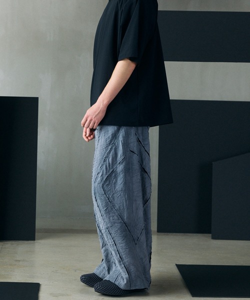 MAISON SPECIAL（メゾンスペシャル）の「《UNISEX》Tuck Washer Prime-Wide TSUGIHAGI Slacks/タックワッシャープライムワイドツギハギスラックス【MAISON SPECIAL/メゾンスペシャル】■セットアップ対応■（スラックス・メンズ・グレー/ラベンダー/モカ・0/1/2）」の16枚目の写真