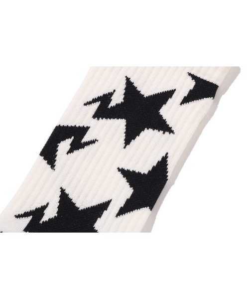 A BATHING APE(アベイシングエイプ)の「STA PATTERN SOCKS UNDERWEAR(ソックス/靴下・メンズ・ネイビー/ホワイト・MEDIUM/LARGE)」の3枚目の写真