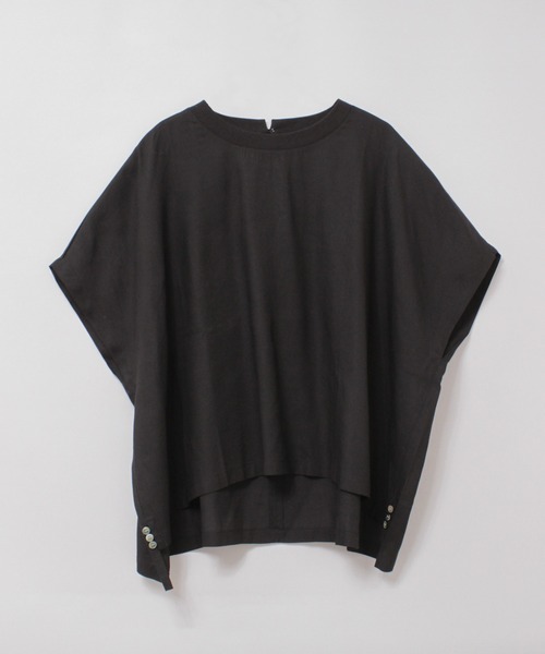 RNA-N(アールエヌエーエヌ)の「B2977 リブコンビドロップショルダー(Tシャツ/カットソー・レディース・グレイッシュベージュ/ブラック/レッド・FREE)」の6枚目の写真