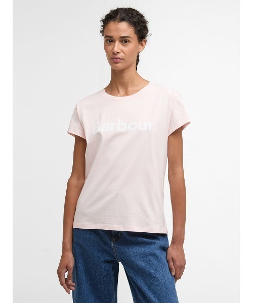 Barbour（バブアー）の「HartlandフロントロゴTシャツ（レディース）（Tシャツ/カットソー・レディース・ホワイト/ネイビー/ピンク・8/10）」の3枚目の写真