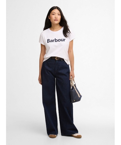 Barbour（バブアー）の「HartlandフロントロゴTシャツ（レディース）（Tシャツ/カットソー・レディース・ホワイト/ネイビー/ピンク・8/10）」の4枚目の写真