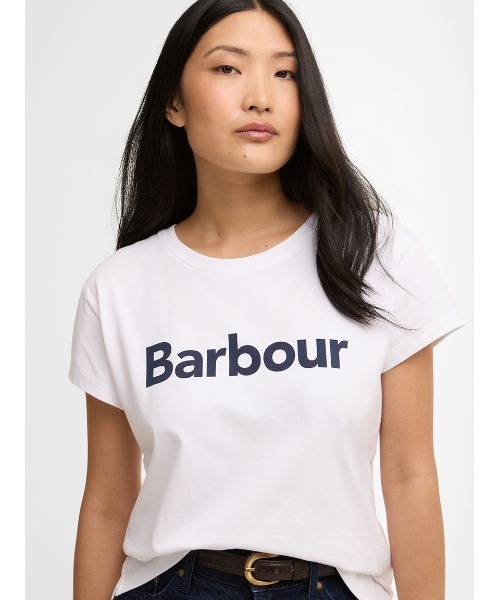 Barbour（バブアー）の「HartlandフロントロゴTシャツ（レディース）（Tシャツ/カットソー・レディース・ホワイト/ネイビー/ピンク・8/10）」の7枚目の写真