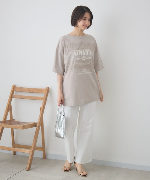 KATHARINE ROSS(キャサリンロス)の「【前後2WAY】 ロゴTシャツ(Tシャツ/カットソー・レディース・ブラック/ベージュ・FREE)」の10枚目の写真