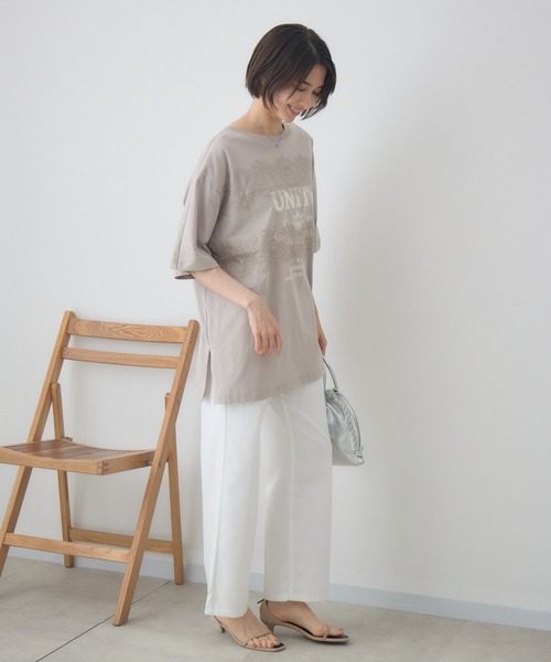 KATHARINE ROSS(キャサリンロス)の「【前後2WAY】 ロゴTシャツ(Tシャツ/カットソー・レディース・ブラック/ベージュ・FREE)」の11枚目の写真
