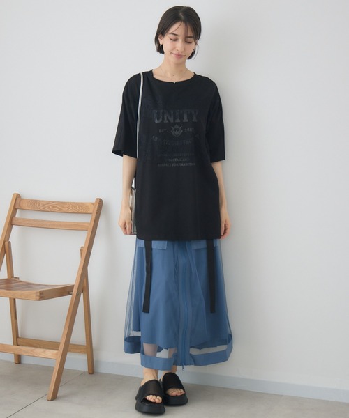 KATHARINE ROSS(キャサリンロス)の「【前後2WAY】 ロゴTシャツ(Tシャツ/カットソー・レディース・ブラック/ベージュ・FREE)」の19枚目の写真