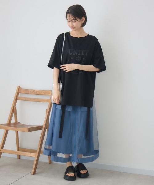 KATHARINE ROSS(キャサリンロス)の「【前後2WAY】 ロゴTシャツ(Tシャツ/カットソー・レディース・ブラック/ベージュ・FREE)」の20枚目の写真