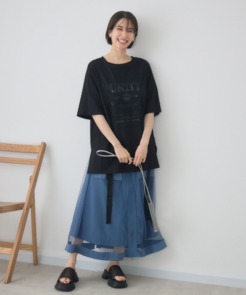 KATHARINE ROSS(キャサリンロス)の「【前後2WAY】 ロゴTシャツ(Tシャツ/カットソー・レディース・ブラック/ベージュ・FREE)」の21枚目の写真