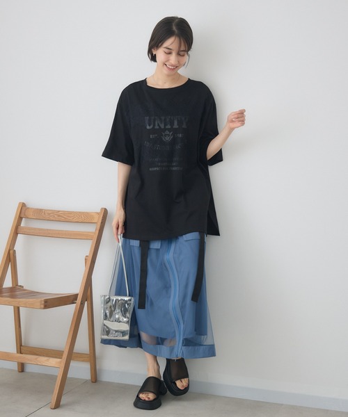 KATHARINE ROSS(キャサリンロス)の「【前後2WAY】 ロゴTシャツ(Tシャツ/カットソー・レディース・ブラック/ベージュ・FREE)」の22枚目の写真