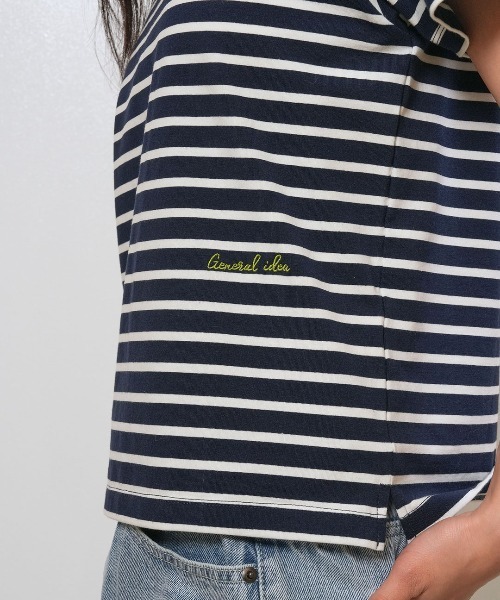 GENERAL IDEA（ジェネラルアイデア）の「【GENERAL IDEA】ストライプ半袖Tシャツ / STRIPED SHORT-SLEEVED T-SHIRT（Tシャツ/カットソー・レディース・ネイビー/ホワイト/ベージュ/ピンク・S/L/M）」の17枚目の写真
