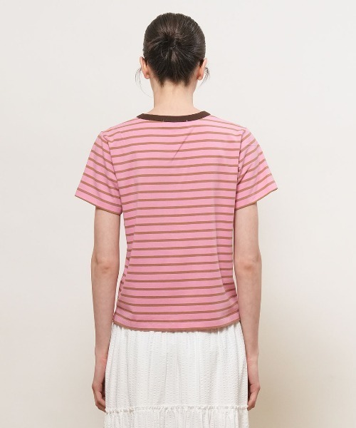 GENERAL IDEA（ジェネラルアイデア）の「【GENERAL IDEA】ストライプ半袖Tシャツ / STRIPED SHORT-SLEEVED T-SHIRT（Tシャツ/カットソー・レディース・ネイビー/ホワイト/ベージュ/ピンク・S/L/M）」の21枚目の写真
