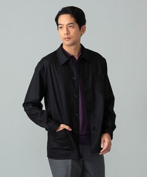 BEAMS F | ウールポリウレタン フレンチ カバーオール(ブルゾン)
