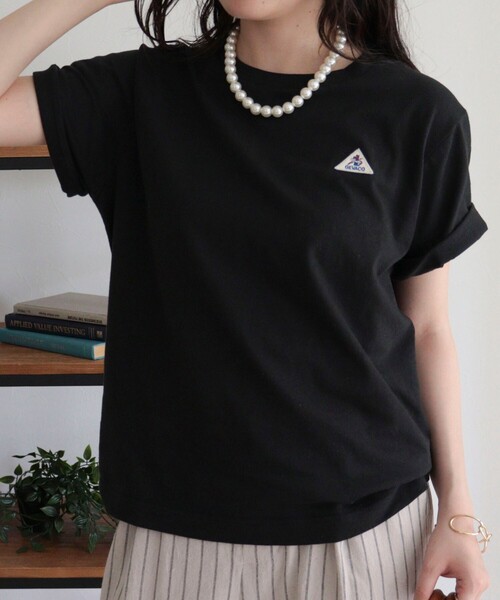 fredy emue(フレディエミュ)の「【GEVACO/ゲバコ】リネンバスクTシャツ(Tシャツ/カットソー・レディース・オフホワイト/ブラック/ピンク・38)」の11枚目の写真