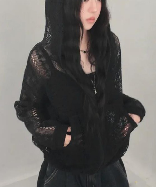 semplice（センプリチェ）の「パーカ【韓国ファッション】（パーカー・レディース・ブラック/ベージュ・F）」の14枚目の写真