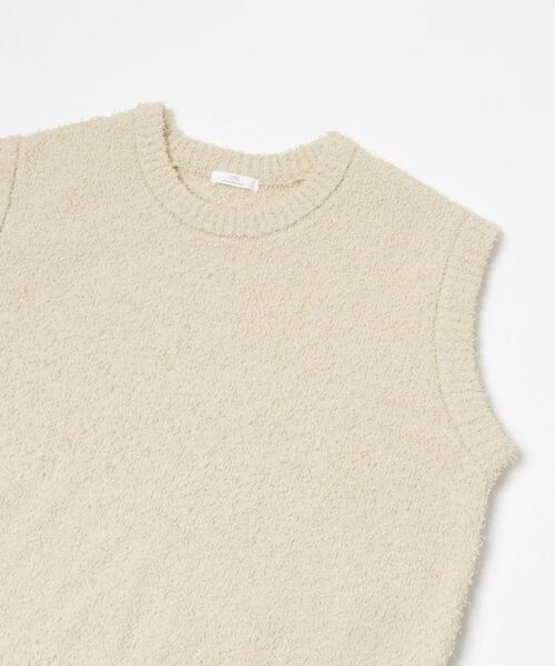 ITEMS URBANRESEARCH（アイテムズ アーバンリサーチ）の「カールヤーンニットベストドッキング（ニット/セーター・レディース・ブラック/ホワイト系その他・FREE）」の11枚目の写真