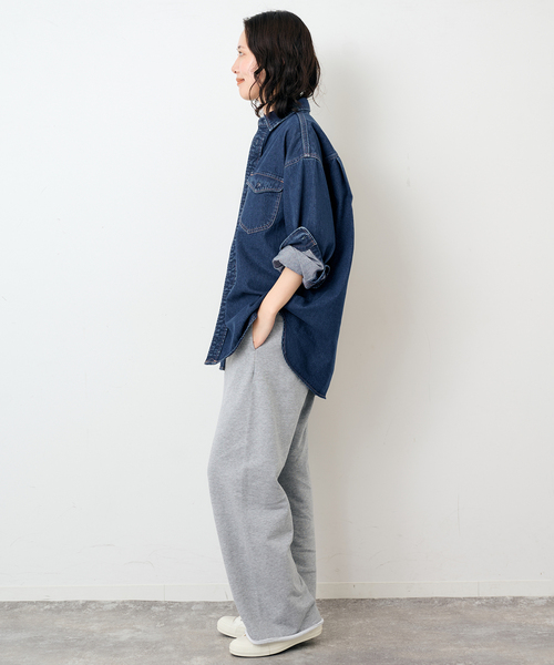 SLOBE IENA（スローブイエナ）の「《WEB限定/追加》LE DENIM BDUデニムシャツ（シャツ/ブラウス・レディース・ブルー/ネイビー・FREE）」の9枚目の写真