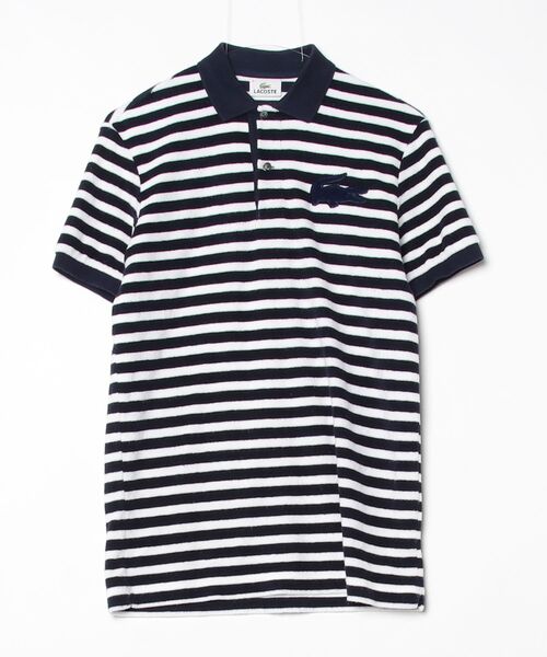 古着 LACOSTE ラコステ 日本製 ボーダー柄 半袖 クラシックフィット
