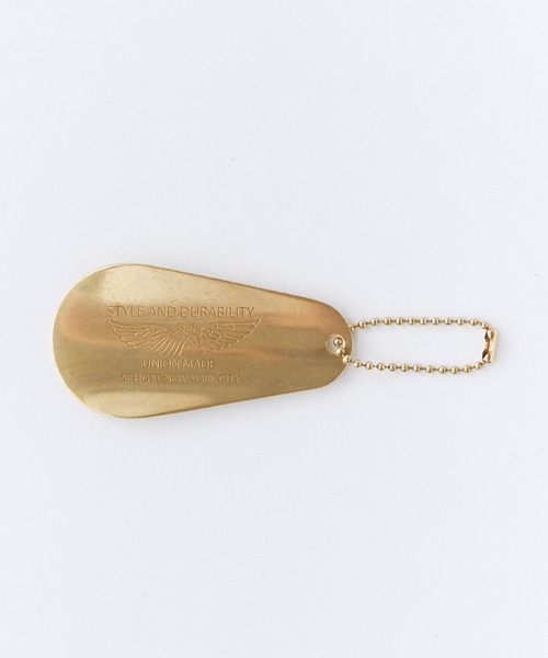 schott（ショット）の「Schott/ショット BRASS SHOEHORN シューホーンキーホルダー アクセサリー キーホルダー ゴールド メンズ  2026年 夏 夏服（キーホルダー・メンズ・ゴールド・FREE）」の6枚目の写真