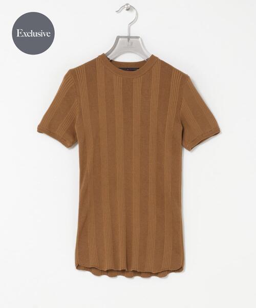 URBAN RESEARCH(アーバンリサーチ)の「『別注』ROUTINE×URBAN RESEARCH VINTAGE CREWNECK(ニット/セーター・レディース・キャメル/アイボリー/チャコールグレー・FREE)」の3枚目の写真