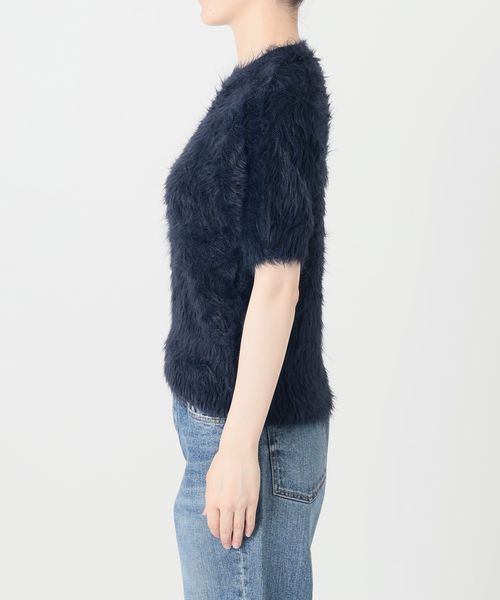 Spick & Span(スピックアンドスパン)の「《新色 / 追加》フェザーヤーンハーフスリーブニット(ニット/セーター・レディース・ネイビー/ボルドー/ベージュ・FREE)」の18枚目の写真