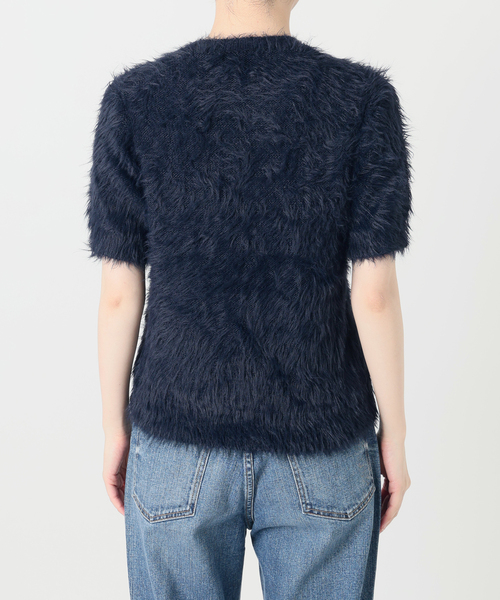 Spick & Span(スピックアンドスパン)の「《新色 / 追加》フェザーヤーンハーフスリーブニット(ニット/セーター・レディース・ネイビー/ボルドー/ベージュ・FREE)」の19枚目の写真