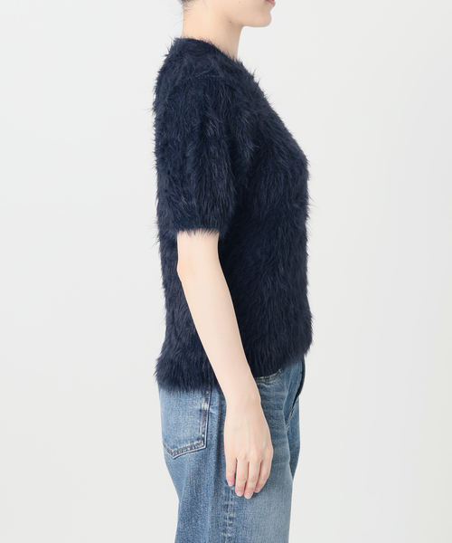 Spick & Span(スピックアンドスパン)の「《新色 / 追加》フェザーヤーンハーフスリーブニット(ニット/セーター・レディース・ネイビー/ボルドー/ベージュ・FREE)」の20枚目の写真