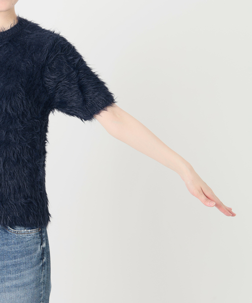 Spick & Span(スピックアンドスパン)の「《新色 / 追加》フェザーヤーンハーフスリーブニット(ニット/セーター・レディース・ネイビー/ボルドー/ベージュ・FREE)」の21枚目の写真