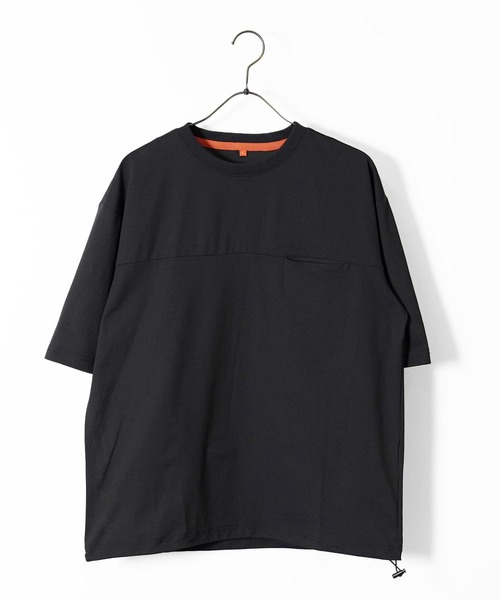 jiggys shop(ジギーズショップ)の「接触冷感 吸水速乾 遮熱 UVカット ワイド メッシュTシャツ 裾ドローコード付き(Tシャツ/カットソー・メンズ・グレー/オリーブ/ブラック/ネイビー・LARGE/X-LARGE/MEDIUM)」の9枚目の写真