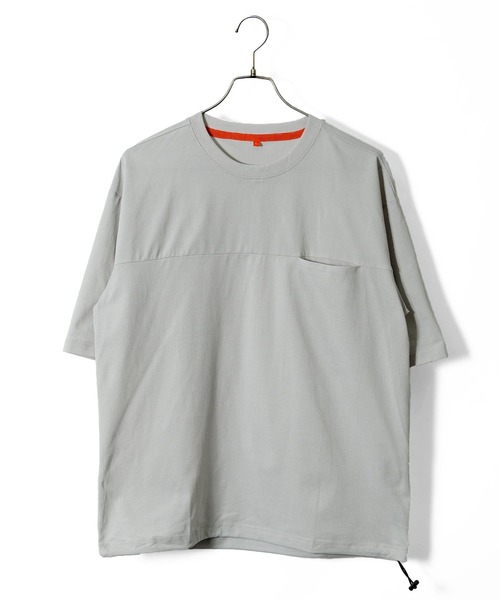 jiggys shop(ジギーズショップ)の「接触冷感 吸水速乾 遮熱 UVカット ワイド メッシュTシャツ 裾ドローコード付き(Tシャツ/カットソー・メンズ・グレー/オリーブ/ブラック/ネイビー・LARGE/X-LARGE/MEDIUM)」の12枚目の写真