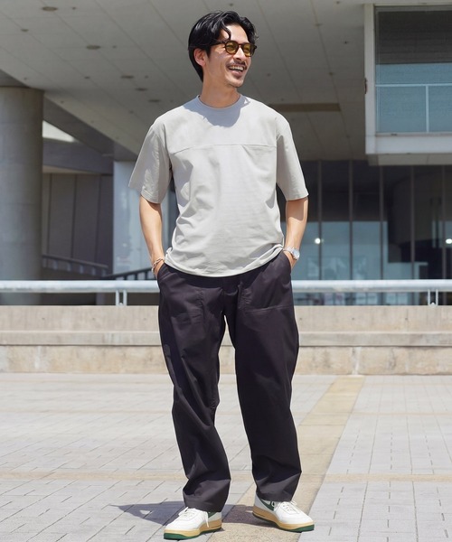 jiggys shop(ジギーズショップ)の「接触冷感 吸水速乾 遮熱 UVカット ワイド メッシュTシャツ 裾ドローコード付き(Tシャツ/カットソー・メンズ・グレー/オリーブ/ブラック/ネイビー・LARGE/X-LARGE/MEDIUM)」の13枚目の写真