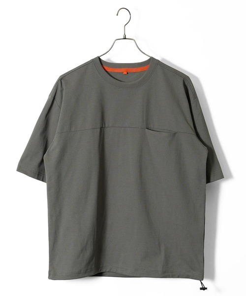 jiggys shop(ジギーズショップ)の「接触冷感 吸水速乾 遮熱 UVカット ワイド メッシュTシャツ 裾ドローコード付き(Tシャツ/カットソー・メンズ・グレー/オリーブ/ブラック/ネイビー・LARGE/X-LARGE/MEDIUM)」の16枚目の写真