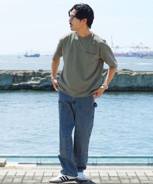 jiggys shop(ジギーズショップ)の「接触冷感 吸水速乾 遮熱 UVカット ワイド メッシュTシャツ 裾ドローコード付き(Tシャツ/カットソー・メンズ・グレー/オリーブ/ブラック/ネイビー・LARGE/X-LARGE/MEDIUM)」の17枚目の写真