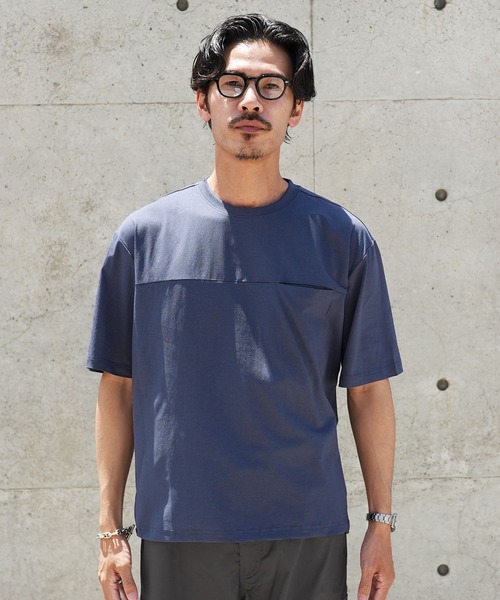 jiggys shop(ジギーズショップ)の「接触冷感 吸水速乾 遮熱 UVカット ワイド メッシュTシャツ 裾ドローコード付き(Tシャツ/カットソー・メンズ・グレー/オリーブ/ブラック/ネイビー・LARGE/X-LARGE/MEDIUM)」の22枚目の写真