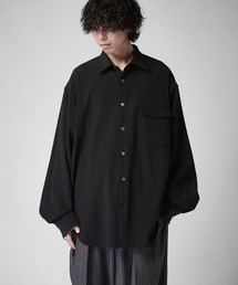 Lui's（ルイス）の「【Neucon】TWO-TONE WIDE-CUFF OVER SHIRT / バイカラーワイドカフスオーバーシャツ / 2WAY仕様（シャツ/ブラウス）」