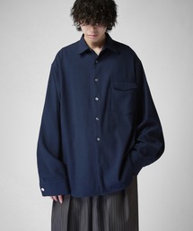 Lui's（ルイス）の「【Neucon】TWO-TONE WIDE-CUFF OVER SHIRT / バイカラーワイドカフスオーバーシャツ / 2WAY仕様（シャツ/ブラウス）」
