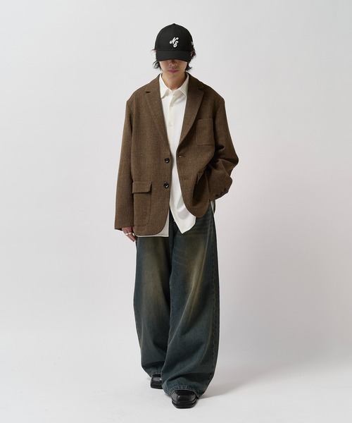 Lui's(ルイス)の「【Neucon】TWO-TONE WIDE-CUFF OVER SHIRT / バイカラーワイドカフスオーバーシャツ / 2WAY仕様(シャツ/ブラウス・メンズ・ブラック/ネイビー/ホワイト・1/2)」の12枚目の写真
