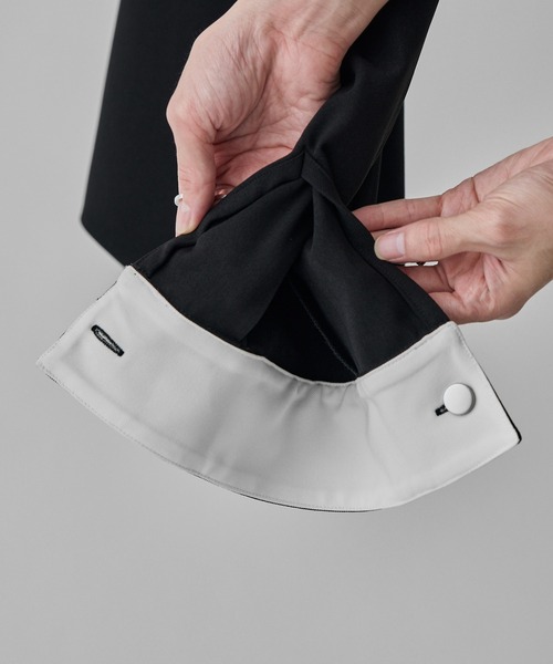 Lui's(ルイス)の「【Neucon/ニューコン】TWO-TONE WIDE-CUFF OVER SHIRT / バイカラーワイドカフスオーバーシャツ / 2WAY仕様(シャツ/ブラウス・メンズ・ブラック/ネイビー/ホワイト・1/2)」の6枚目の写真