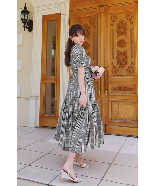 Her lip to（ハーリップトゥー）の「Alizee Off-Shoulder Dress（ワンピース・レディース・ブラック・M/S）」の4枚目の写真