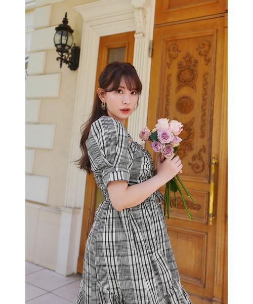 Her lip to（ハーリップトゥー）の「Alizee Off-Shoulder Dress（ワンピース・レディース・ブラック・M/S）」の2枚目の写真