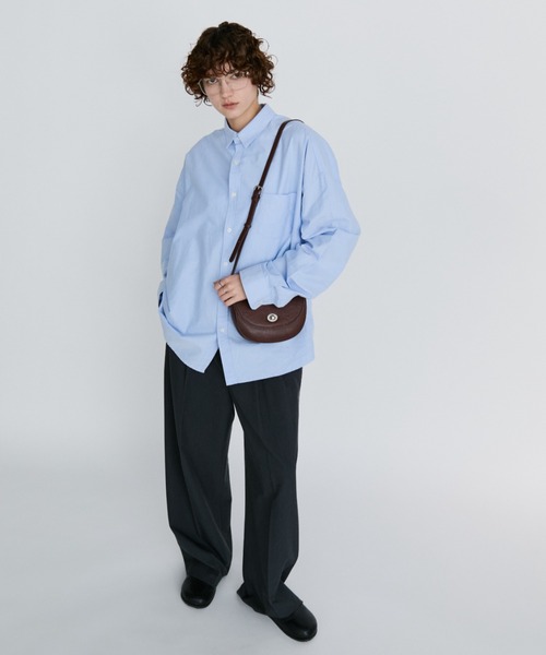 arholiday.standard(エーアールホリデースタンダード)の「real leather oval flap shoulder bag / リアルレザーオーバルフラップバッグ(ショルダーバッグ・レディース・ブラウン/ブラック・FREE)」の18枚目の写真