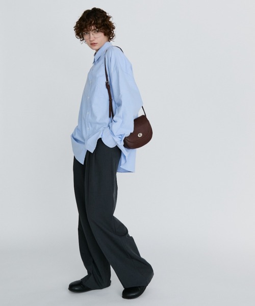arholiday.standard(エーアールホリデースタンダード)の「real leather oval flap shoulder bag / リアルレザーオーバルフラップバッグ(ショルダーバッグ・レディース・ブラウン/ブラック・FREE)」の19枚目の写真