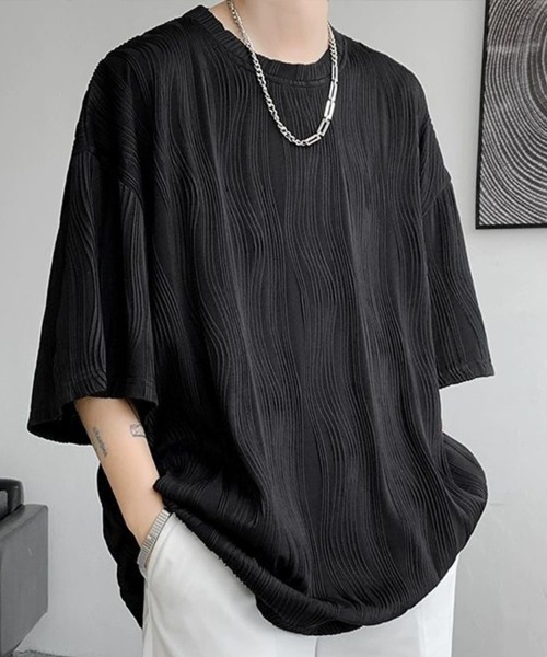 KELVIN(ケルヴァン)の「Ripple Texture Tee リップルテクスチャーTシャツ(Tシャツ/カットソー・メンズ・ホワイト/ブラック/グレー・LARGE/MEDIUM)」の14枚目の写真