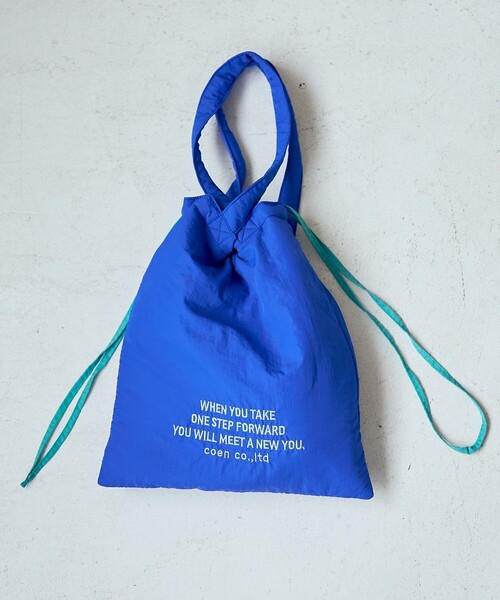 coen(コーエン)の「ロゴ刺繍 配色デザイン巾着トートバッグ(トートバッグ・レディース・コバルトブルー/その他4/ブラック/オリーブ/シルバー/その他7・FREE)」の19枚目の写真