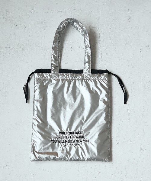 coen(コーエン)の「ロゴ刺繍 配色デザイン巾着トートバッグ(トートバッグ・レディース・コバルトブルー/その他4/ブラック/オリーブ/シルバー/その他7・FREE)」の22枚目の写真