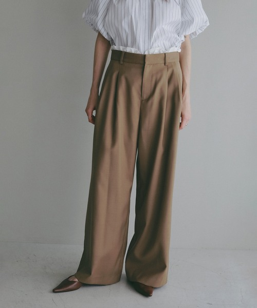 MANOF(マノフ)の「WAIST FRILL 2WAY PANTS(その他パンツ・レディース・ライトグレー/キャメル/ブラック・M/S)」の3枚目の写真