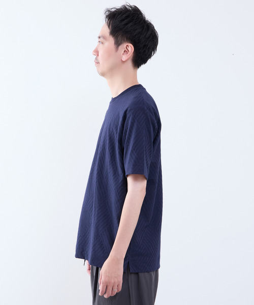 MEN'S MELROSE（メンズメルローズ）の「アーガイルリンクスTシャツ（Tシャツ/カットソー・メンズ・ネイビー/ブラウン/ホワイト・2/4/3）」の14枚目の写真