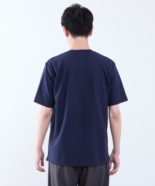 MEN'S MELROSE（メンズメルローズ）の「アーガイルリンクスTシャツ（Tシャツ/カットソー・メンズ・ネイビー/ブラウン/ホワイト・2/4/3）」の15枚目の写真