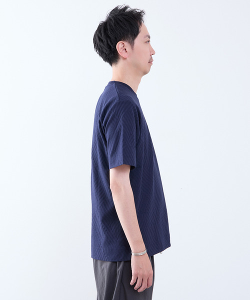 MEN'S MELROSE（メンズメルローズ）の「アーガイルリンクスTシャツ（Tシャツ/カットソー・メンズ・ネイビー/ブラウン/ホワイト・2/4/3）」の16枚目の写真