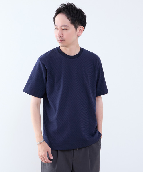 MEN'S MELROSE（メンズメルローズ）の「アーガイルリンクスTシャツ（Tシャツ/カットソー・メンズ・ネイビー/ブラウン/ホワイト・2/4/3）」の21枚目の写真