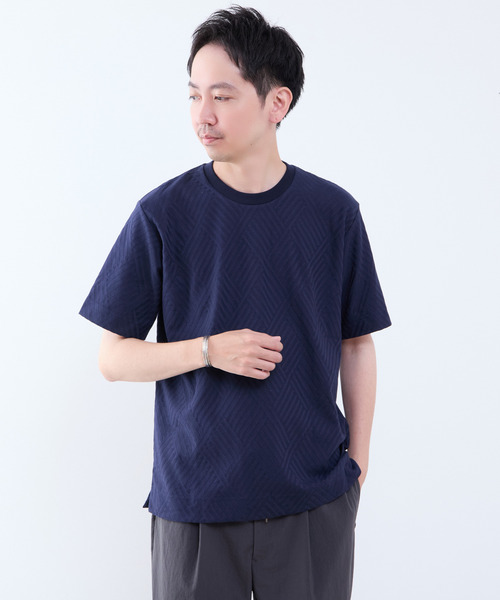MEN'S MELROSE（メンズメルローズ）の「アーガイルリンクスTシャツ（Tシャツ/カットソー・メンズ・ネイビー/ブラウン/ホワイト・2/4/3）」の22枚目の写真